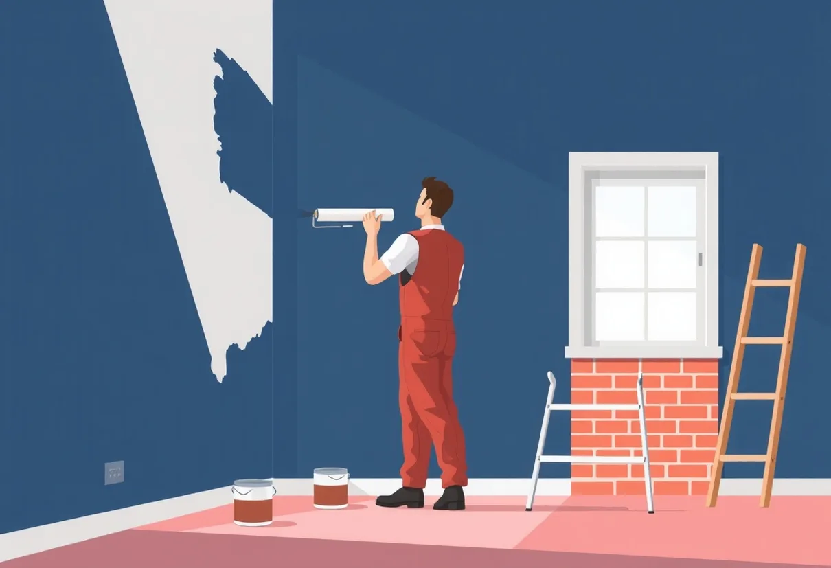 Peintre Lunel 34400 en intervention sur un chantier